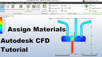 How to assign material to a model in Autodesk CFD 2018 step by step tutorial