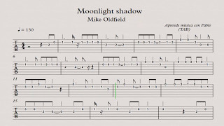 MOONLIGHT SHADOW: TAB (guitarra...) (tablatura con playback) chords