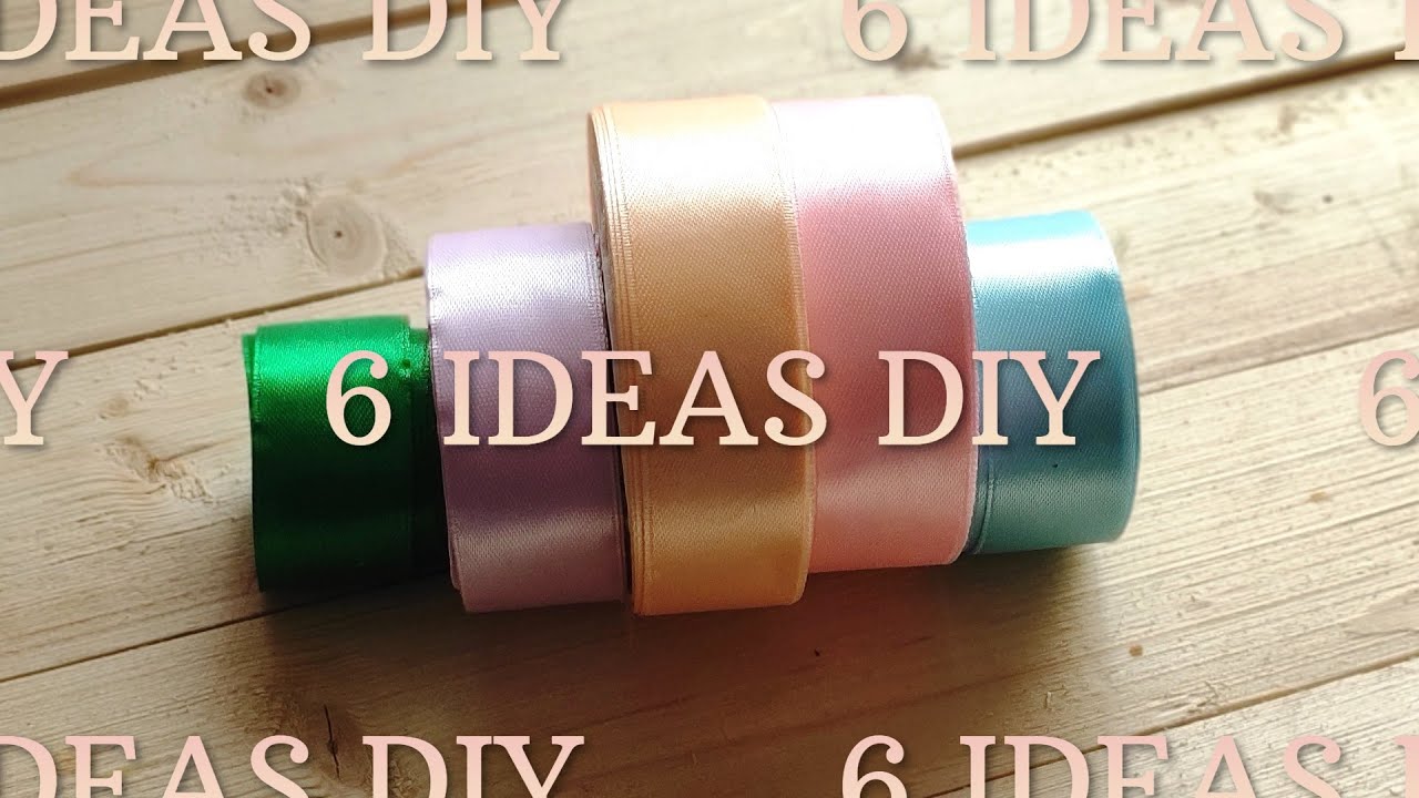 6 DIY Crafts from Satin Ribbons 🌼 6 Идей канзаши из атласных лент YouTube