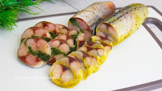 Слабосоленая Скумбрия! Закусочный Рулет из Скумбрии За Копейки На Праздничный Стол