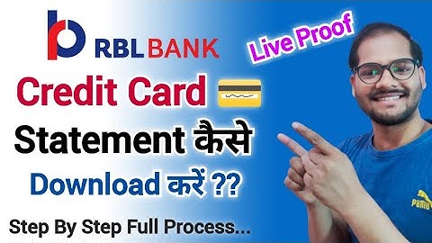 RBL Bank Credit Card Statement Kaise Download Kare | How To Download RBL Bank Credit Card Statement