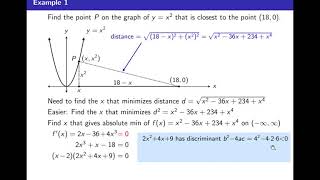 Hammack's Calculus I, Lecture 34B: Optimization Problems, Part B
