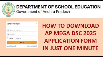 Download AP MEGA DSC Application Form