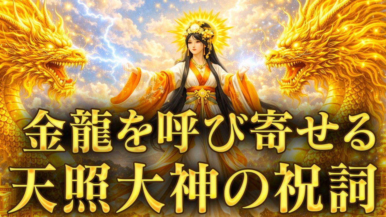 天照大神様が祝詞で金龍神を呼び寄せあなたの味方に付きます
