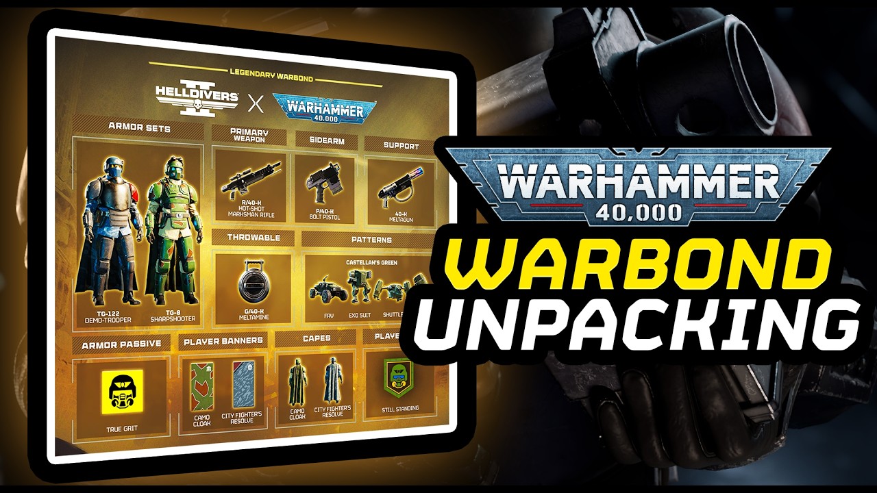 Unpacking the Helldivers 2 Warhammer 40K Legendary Warbond