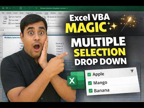 ❌ Stop Single Selection! Create Multi Select Drop Down in Excel (VBA Trick)🔥