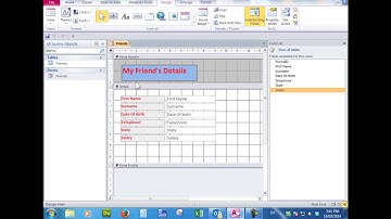 The basics of creating an Access database-Part5-Adding form fields and command buttons