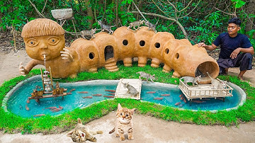 I Built a Giant Caterpillar House for Cats – You Won’t Believe This!