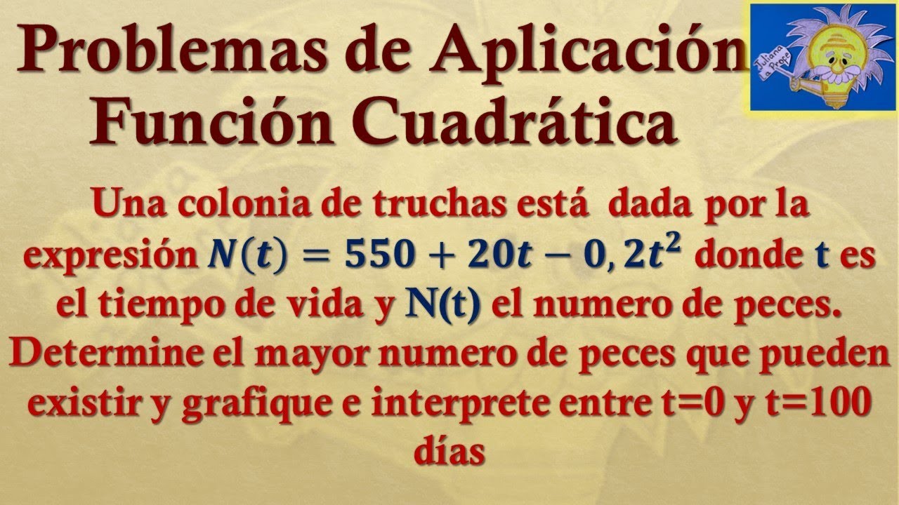 🧲 FUNCIÓN CUADRÁTICA : Problemas de Aplicación (Peces) 🐟🐠 | Juliana la