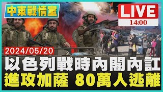 以色列戰時內閣內訌  進攻加薩 80萬人逃離1400中東戰情室TVBS新聞