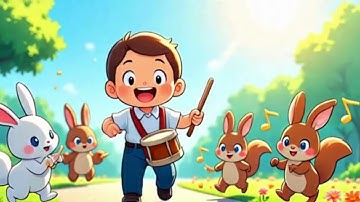 🥁 Tommy Has a Tiny Drum| Kids Music Rhyme with Rhythm & Actions| Fun Drum Song for Toddlers #cartoon