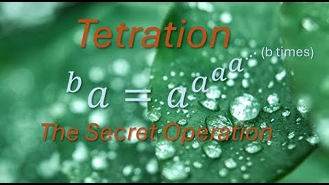 Tetration, The Secret Operation