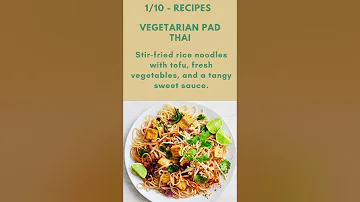 Vegan thai dishes - Vegetarian Pad Thai - thai recipes #shorts #vegan #thailandfood #thai