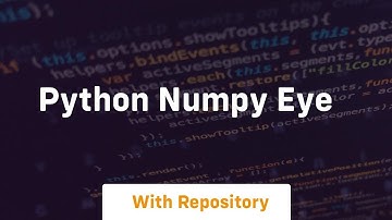 python numpy eye