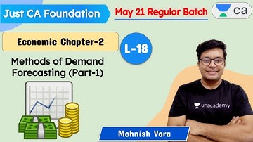 L18- Methods of Demand Forecasting (Part 1) | Just CA Foundation | Mohnish Vora