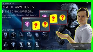 Boss Dark Supergirl Defeated From 2 Accounts + Rewards Injustice 2 Mobile Rise Of Krypton Solo Raids