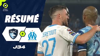 HAVRE AC - OLYMPIQUE DE MARSEILLE (1 - 2) - Highlights - (HAC - OM) / 2023-2024