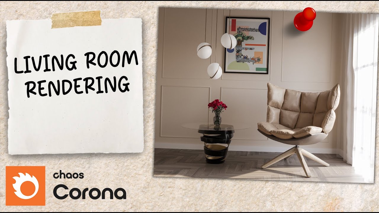 3ds Max Corona Renderer - Living Room Rendering Tutorial - YouTube