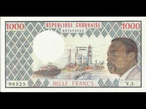 Paper money of Gabon franc Gabon - banknotes - banknotes
