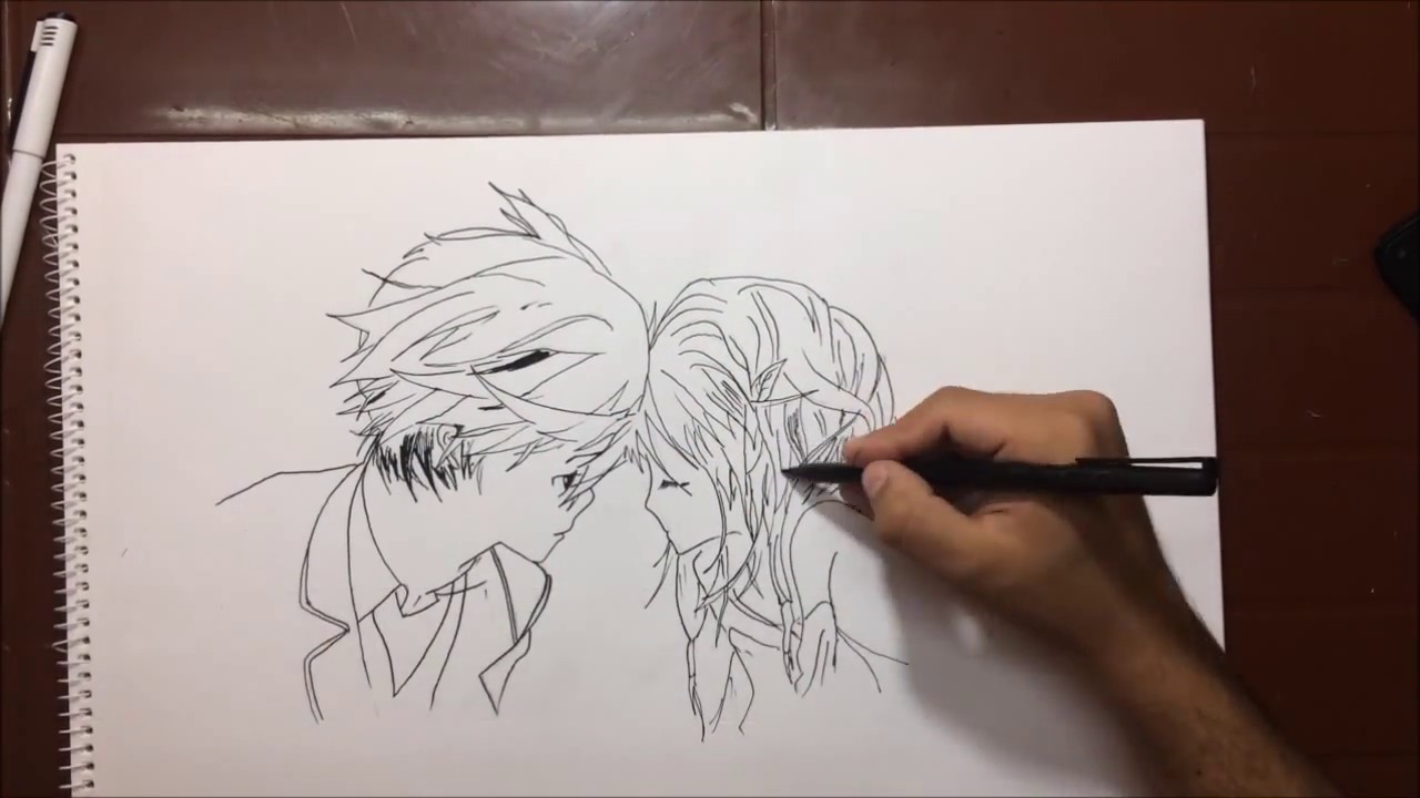 Pencil Sketch Boy And Girl Best Friends Drawing Anime