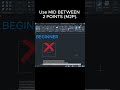 AutoCAD’s MIDPOINT Cheat Code!  #autocad #shorts #tutorial #autocadtips #mechanicaldesign #drawing