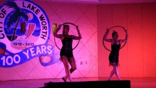 Caterina Suttin &amp; Kristina Sutcliffe perform salsa hoop at Florida Flow Fest 2016: Revolve