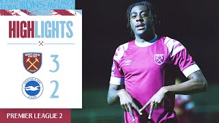 West Ham 3-2 Brighton | Mubama Double Seals All Three Points | Premier League 2 Highlights