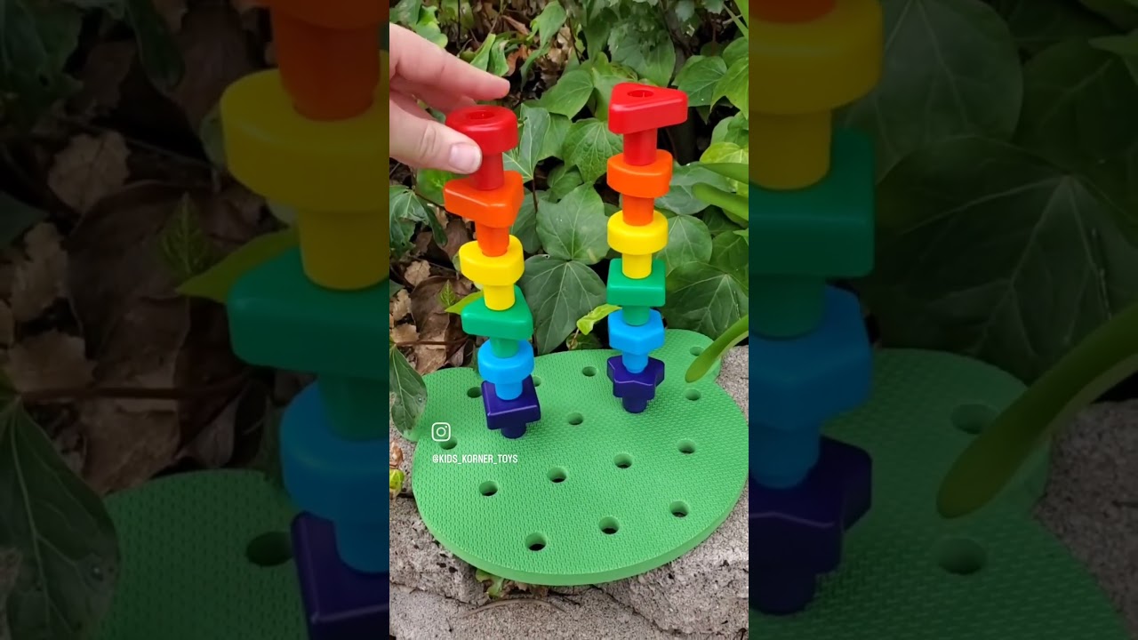 Mirror Stacking Weekend Activty with our Jumbo Lacing Pegboard Set 🤩 🛒 Only $21.25 ✅