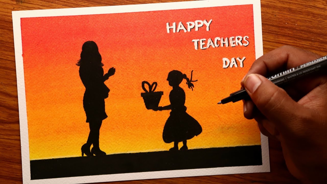 Teachers day drawing / Teachers day easy drawing / Happy Teacher's day drawing step by step