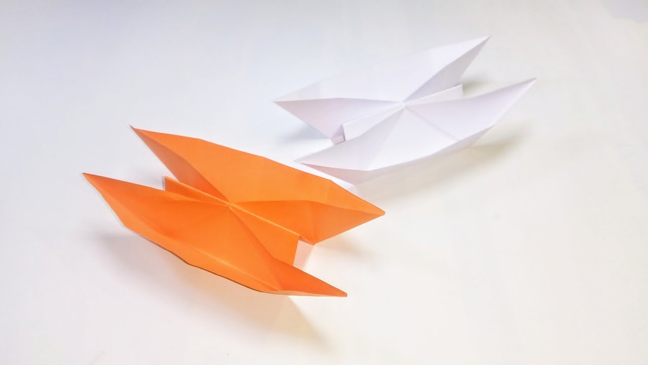 How To Make A Simple Paper Double Boat Origami Double Boat YouTube