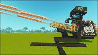 Who Can Build the Best RAPID FIRE Log Cannon? (Scrap Mechanic Multiplayer)