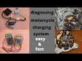 diagnosing motorcycle charging system easy & fast