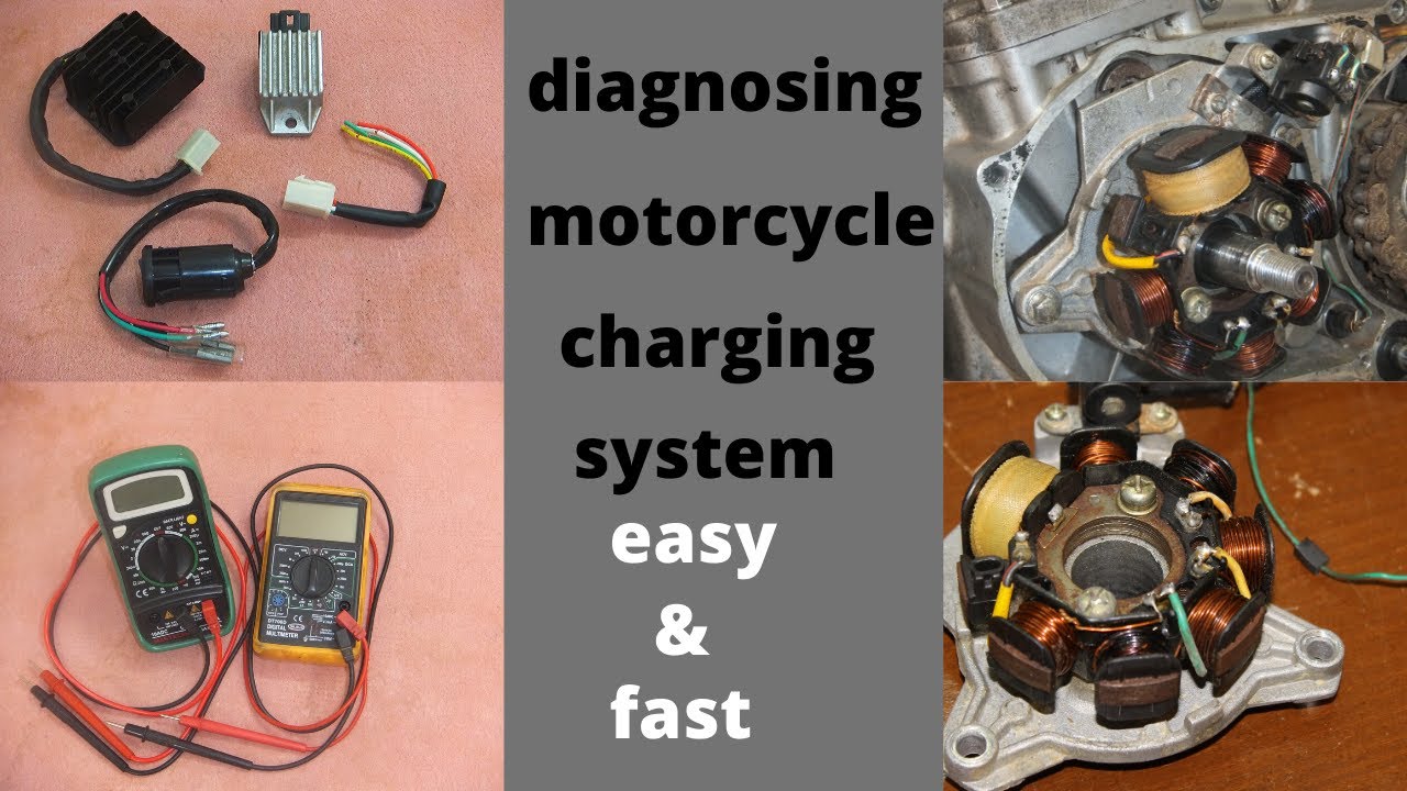 diagnosing motorcycle charging system easy & fast - YouTube