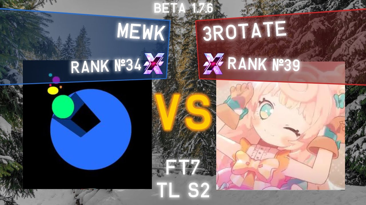 Mewk (Rank #34) vs. 3Rotate (Rank #39) - TETR.IO High Level Replays