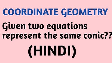 Coordinate geometry-Bsc maths 1st year || same conic || represent || by study point