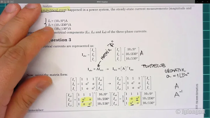Example Q1.3 Symmetrical Components