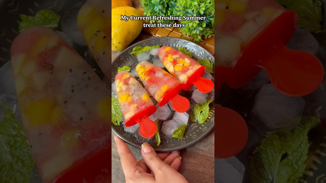 Healthy Fruit Popsicles✨😍🍡 #fruitpopsicles #healthyrecipes #popsicle #summerrecipes #ytshorts