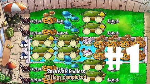 Plants vs Zombies | Survival: ENDLESS (42 Flags Completed) PART 1 (iOS Android)