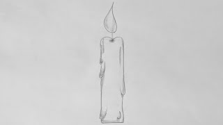 رسم شمعه خطوه بخطوه | how to draw a candle step by step