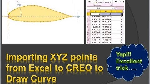 Importing XYZ points from excel to CREO to get curve.