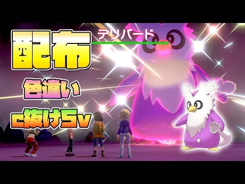 色違いデリバード配布します 4日目 C抜け5v はりきり ポケモン剣盾 ソードシールド Youtube