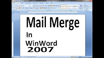 How to use Mail Merge in WinWord 2007 - Lunar Computer College