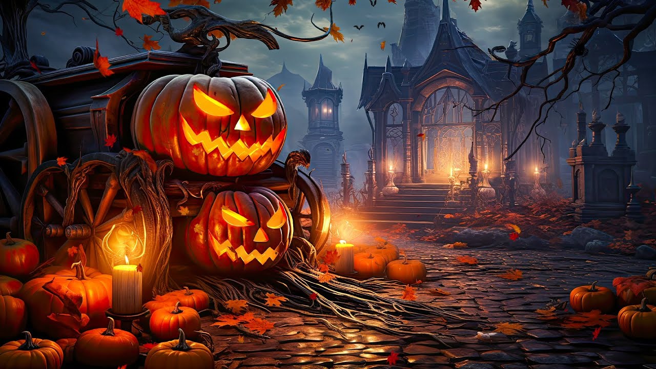Autumn Village Halloween Ambience 🎃 Scary Halloween Music, Spooky Music ...