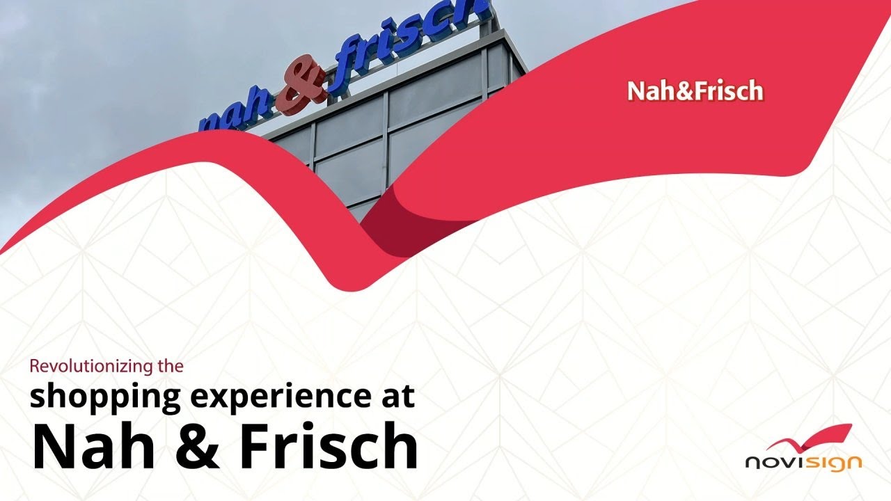 NoviSign Shelf Displays Installation at Nah & Frisch supermarket chain in Germany
