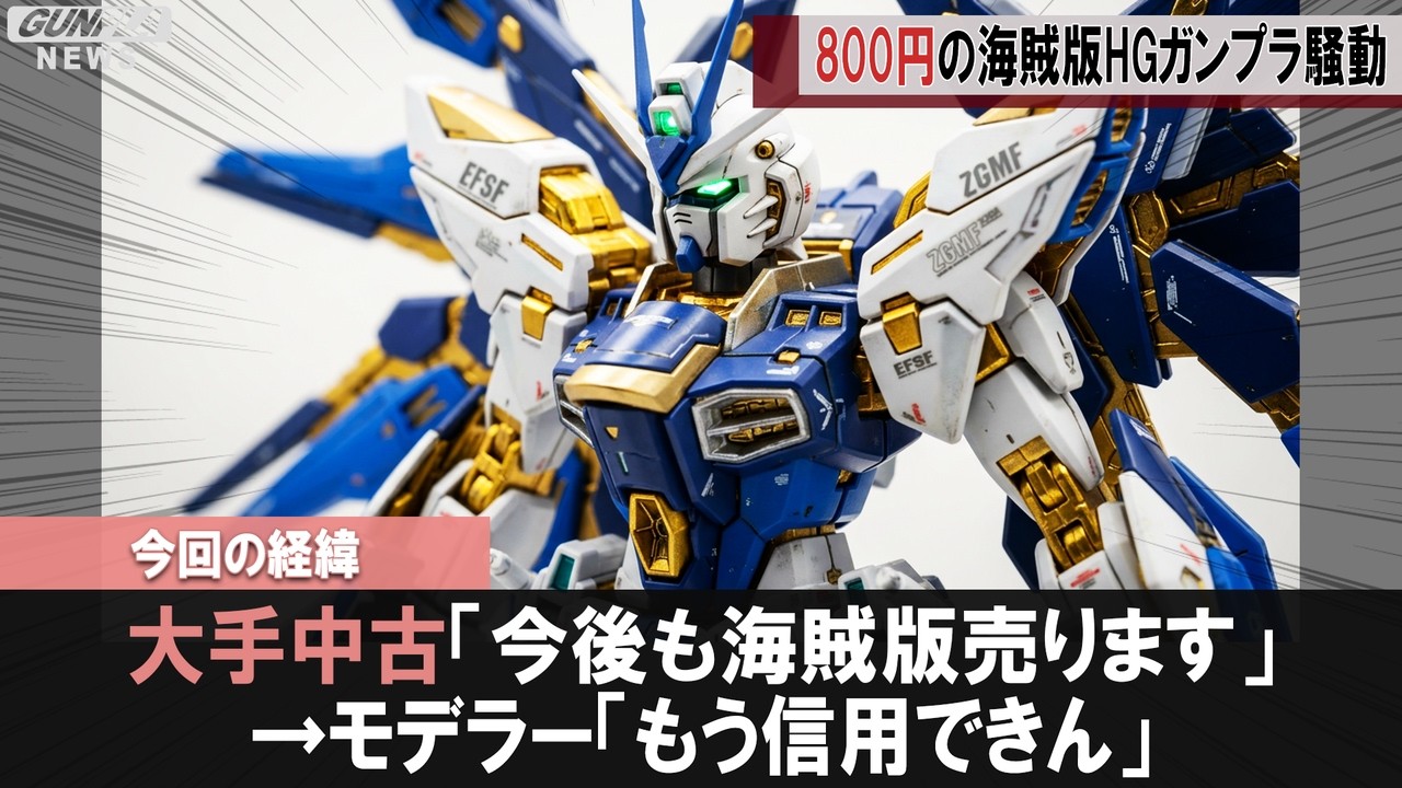 Gunpla News] Mandarake sparks outrage by stocking bootleg kits
