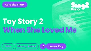 When She Loved Me - Toy Story 2 (Lower Key) Karaoke Piano