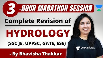 Hydrology: Complete Revision | Marathon Session | For SSC JE/UPPSC/GATE/ESE 2021 | Bhavisha Thakkar