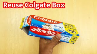 How To Make A Car From Colgate Box | Reuse Colgate Box