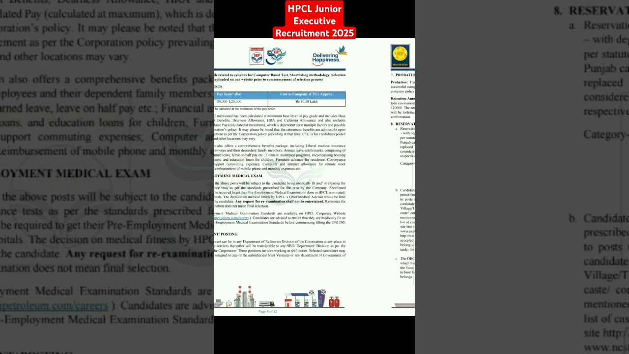 HPCL Junior Executive Recruitment 2025 