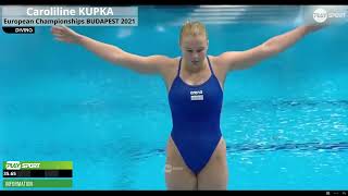 Women's Diving | Caroliline Kupka | Budapest 2021|1M Platform Highlight #Diving #Sports #Watersport